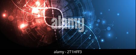 Modèle scientifique, papier peint ou bannière avec des molécules d'ADN. Illustration de Vecteur