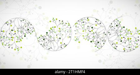 Vecteur d'arbre circulaire abstrait. Fond créatif de l'écologie. Illustration de Vecteur