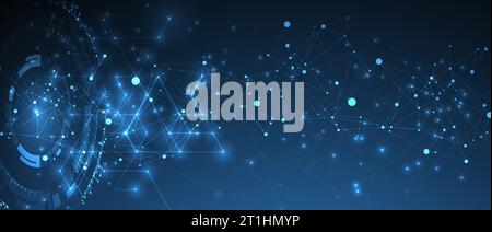 Contexte technologique abstrait. Concept de communication high-tech fond d'innovation numérique futuriste. Illustration vectorielle Illustration de Vecteur