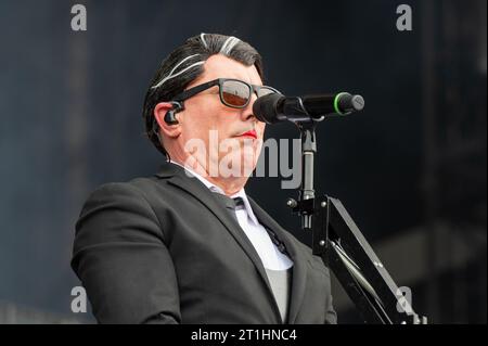 17 juin 2023 : Maynard James Keenan de Tool joue avec Puscifer au festival Hellfest Open Air Banque D'Images