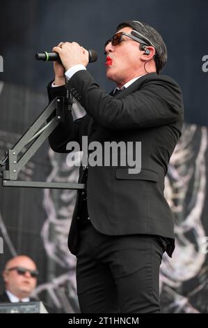 17 juin 2023 : Maynard James Keenan de Tool joue avec Puscifer au festival Hellfest Open Air Banque D'Images