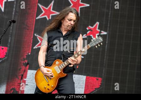 16 juin 2023 : Skid Row se produit au festival Hellfest Open Air Banque D'Images