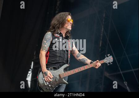 16 juin 2023 : Skid Row se produit au festival Hellfest Open Air Banque D'Images