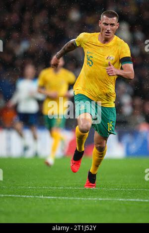LONDRES, Royaume-Uni - 13 octobre 2023 : Mitchell Duke d'Australie lors du match amical international entre l'Angleterre et l'Australie au stade de Wembley (CRE Banque D'Images