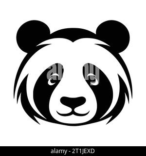 logo de tête d'animal sauvage d'ours de panda et illustration de symbole Illustration de Vecteur