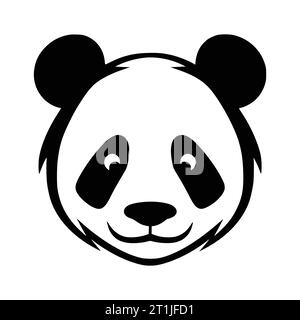 illustration de tête d'animal sauvage de mammifère de panda pour logo ou symbole Illustration de Vecteur
