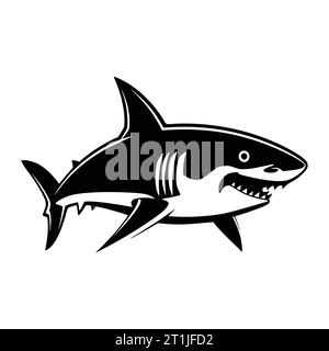 illustration de visage de requin animal sauvage pour logo ou symbole Illustration de Vecteur