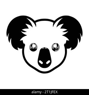 illustration de tête d'animal sauvage de mammifère koala pour logo ou symbole Illustration de Vecteur