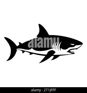 illustration d'animal sauvage de poisson de requin pour logo ou symbole Illustration de Vecteur