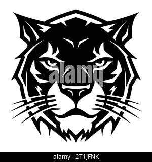 illustration de tête d'animal sauvage de mammifère de panther pour logo ou symbole Illustration de Vecteur