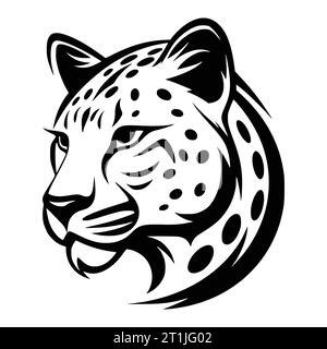 illustration de tête d'animal sauvage de mammifère guépard pour logo ou symbole Illustration de Vecteur