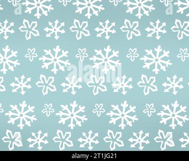 motif sans couture avec des flocons dessinés à la main doodle Illustration de Vecteur