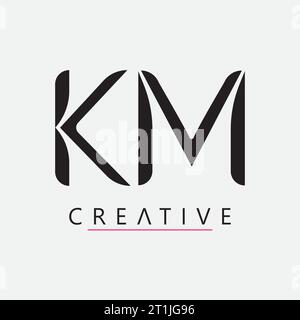 Logo KM avec format vectorisé. logo, nom, marque Illustration de Vecteur