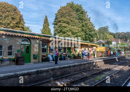 Alresford Station pendant le gala de vapeur d'automne Watercress Line octobre 2023, Hampshire, Angleterre, Royaume-Uni Banque D'Images