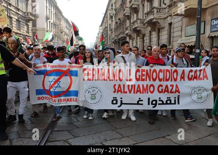 Libérez la Palestine à Milan Banque D'Images