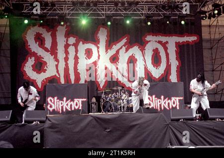 Monza Italie 2000-06-11, Slipknot Group pendant le Gods of Metal Festival au Stadio Brianteo Banque D'Images