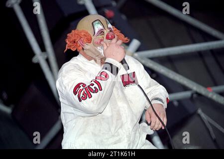 Monza Italie 2000-06-11, Shawn Crahan percussionniste du groupe Slipknot lors du festival Gods of Metal au Stadio Brianteo Banque D'Images