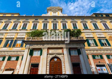 Palazzo della Maridiana ou Palazzo Gerolamo Grimaldi est situé dans la salita di San Francesco au numéro 4 dans le centre historique de Gênes, Liguri Banque D'Images