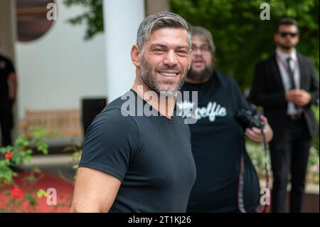 Trente, Italie. 14 octobre 2023. Clemente Russo (personnalité de la télévision italienne et ancien boxeur) lors du Festival dello Sport 2023 - Festival sportif, événements sportifs à trente, Italie, octobre 14 2023 crédit : Agence photo indépendante/Alamy Live News Banque D'Images