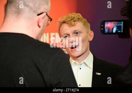 BFI Southbank, NFT1, Londres, Royaume-Uni. 14 octobre 2023. George Jaques assiste au Black Dog - BFI London film Festival 2023, Londres, Royaume-Uni. Crédit : Voir Li/Picture Capital/Alamy Live News Banque D'Images
