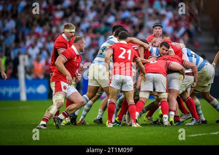 Marseille, France. 14 octobre 2023. COUPE DU MONDE DE RUGBY FRANCE 2023 match entre le pays de Galles et l'Argentine au Stade de Marseille, à Marseille, France le 14 octobre 2023. (Photo/Felipe Mondino) crédit : Agence photo indépendante/Alamy Live News Banque D'Images