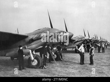 La Royal Air Force Bomber Command de Havilland Mosquito Mk IV de n° 105 e Escadron à Marham, décembre 1942. Banque D'Images