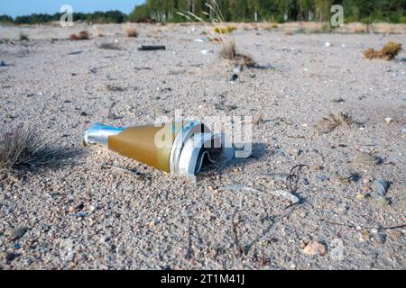 Fragments d'obus de lance-grenades usagés Banque D'Images