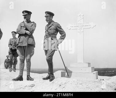 Les visites royales au front occidental, 1914-1918 Banque D'Images