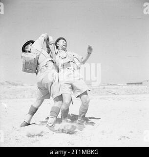 L'Armée britannique au Moyen-Orient 1942 pratique d'infanterie combat sans armes, 31 mai 1942. Banque D'Images