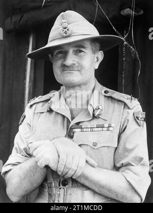 Les généraux britanniques 1939-1945 Field Marshal Sir William Slim (1891 - 1970) : Portrait de la 14e commandant de l'armée. Banque D'Images