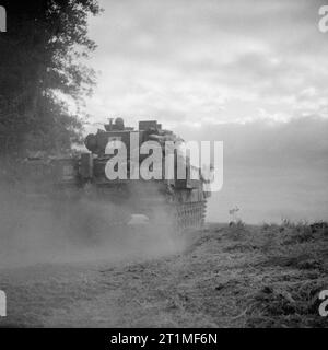 Réservoirs britannique No de l'Europe 1944-1945 un char Churchill de l'Escadron 'B', 107ème Régiment, Royal Armoured Corps, 34e Brigade de chars, la vallée de l'Odon, Normandie, 17 juillet 1944. Banque D'Images