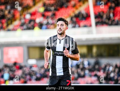 Cleethorpes, Royaume-Uni, le 14 octobre, Danny Amos lors du match de football Sky Bet EFL League 2 entre Grimsby Town FC et Accrington Stanley FC à Blundell Park, Cleethorpes, UK.crédit : Jon Corken / Alamy Live News Banque D'Images