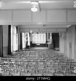 La démobilisation de l'armée britannique, l'agent de la cinema à Tournai de presse Camp. Banque D'Images