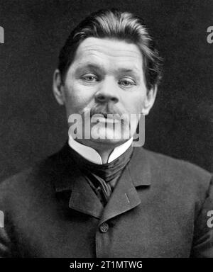 MAXIM GORKI 1868-1936) écrivain soviétique russe vers 1906 en visitant l'Amérique Banque D'Images