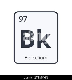 Symbole chimique Berkelium. Illustration de Vecteur