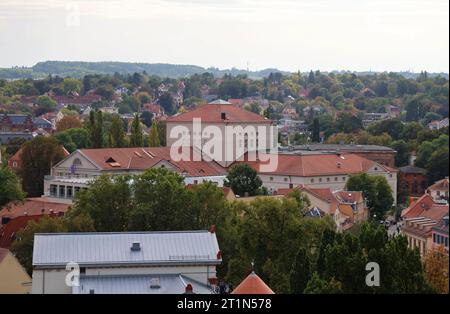 Weimar 13.10.2023, Weimar, Blick auf das Deutsche Nationaltheater und die Staatskapelle Weimar *** Weimar 13 10 2023, Weimar, vue du Théâtre National Allemand et de la Staatskapelle Weimar crédit : Imago/Alamy Live News Banque D'Images