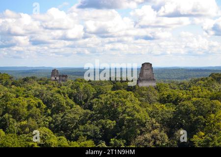 Vue panoramique sur Tikal (Guatemala) Banque D'Images