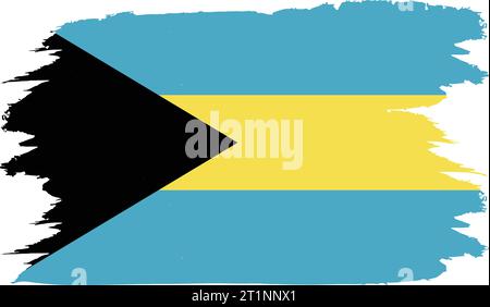 Drapeau national des Bahamas dans le vecteur Illustration de Vecteur