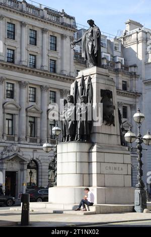 Gardes Crimée War Memorial à Waterloo place, St James's, Londres, Royaume-Uni Banque D'Images