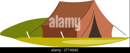 Randonnée et voyages en plein air, tente de camping Illustration de Vecteur