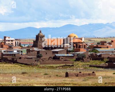 Tiwanaku ville en Bolivie, Amérique du Sud Banque D'Images