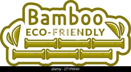 Matériaux en bambou écologiques et durables Illustration de Vecteur