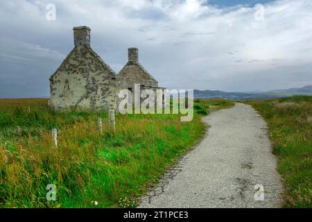 Moine House est un chalet en ruine situé dans une partie éloignée de Sutherland, en Écosse. Banque D'Images