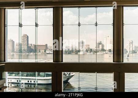 Paysage du Nil au Caire Banque D'Images