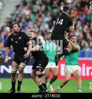 Paris, France. 15 octobre 2023. Quart de finale entre l'Irlande et la Nouvelle-Zélande de la coupe du monde de rugby 2023 en France ( crédit : Mickael Chavet/Alamy Live News Banque D'Images