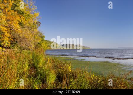 Mississippi River paysage pittoresque en automne Banque D'Images