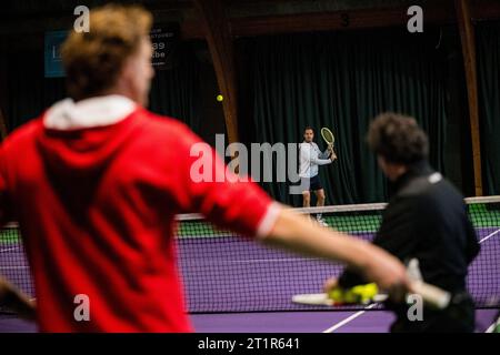 Anvers, Belgique. 15 octobre 2023. Le français Richard Gasquet photographié en action lors de l'European Open de tennis ATP, à Anvers, dimanche 15 octobre 2023. BELGA PHOTO JASPER JACOBS crédit : Belga News Agency/Alamy Live News Banque D'Images