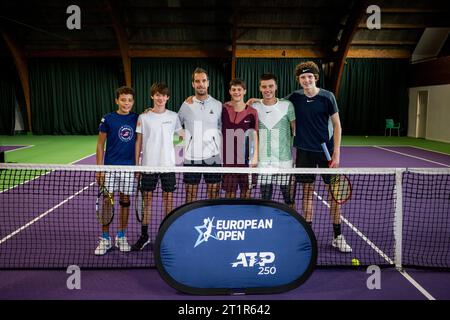 Anvers, Belgique. 15 octobre 2023. Le français Richard Gasquet pose pour le photographe avant le tournoi European Open tennis ATP, à Anvers, le dimanche 15 octobre 2023. BELGA PHOTO JASPER JACOBS crédit : Belga News Agency/Alamy Live News Banque D'Images