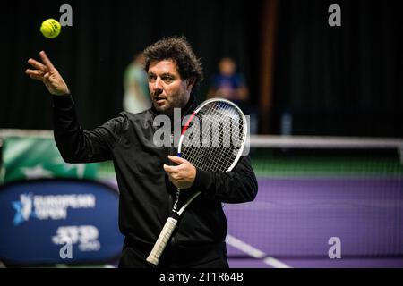 Anvers, Belgique. 15 octobre 2023. Le Français Sébastien Grosjean photographié en action lors du tournoi européen Open de tennis ATP, à Anvers, dimanche 15 octobre 2023. BELGA PHOTO JASPER JACOBS crédit : Belga News Agency/Alamy Live News Banque D'Images