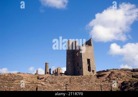 Wheal Coates, une mine abandonnée d'étain et de cuivre sur la côte nord de Cornouailles près de St. Agnes, Cornouailles, Royaume-Uni - John Gollop Banque D'Images